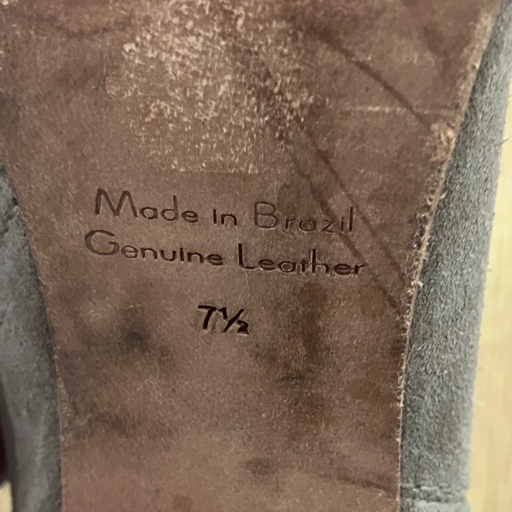 Madewell Women’s Gray Suede Genuine Leather Healed Ankle Boots